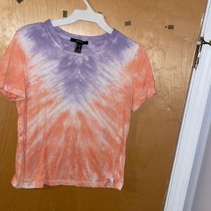 Forever 21 Purple and Orange Tye-Dye Shirt